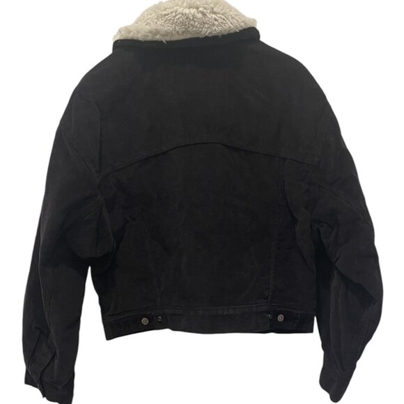 LEVI'S Women's Corduroy Sherpa Baby Baggy Trucker Jacket - Picture 4 of 5